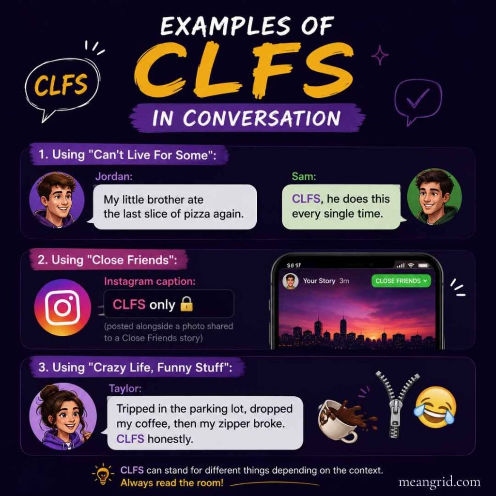 Examples of CLFS in Conversation