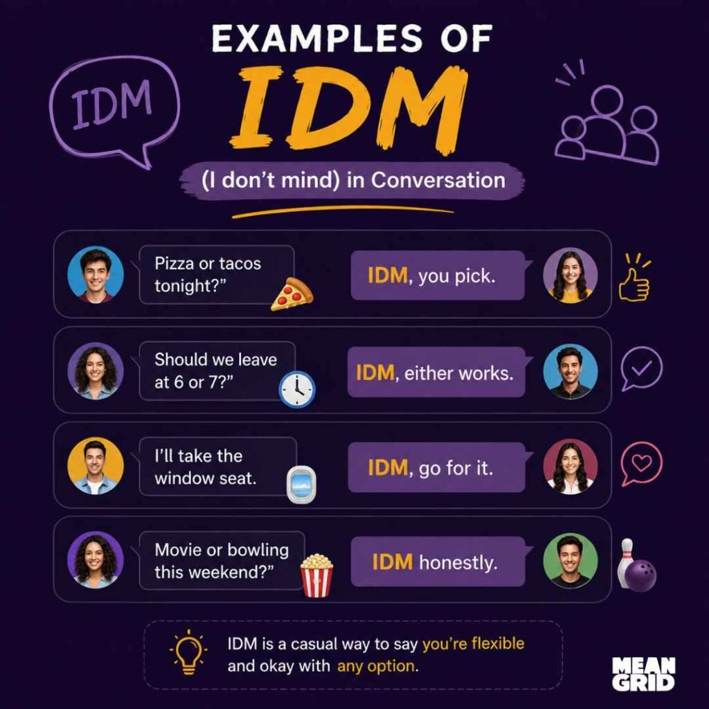 Examples of IDM in Conversation