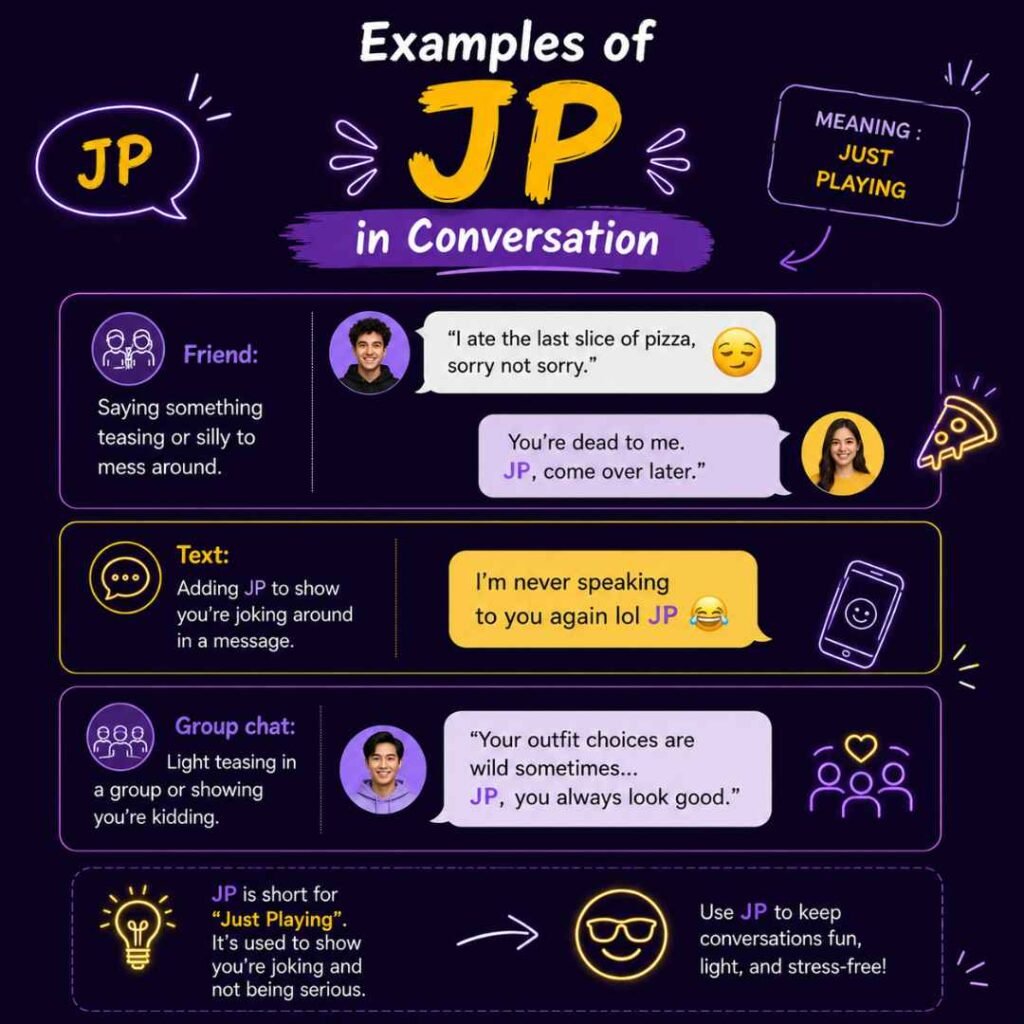 Examples of JP in Conversation