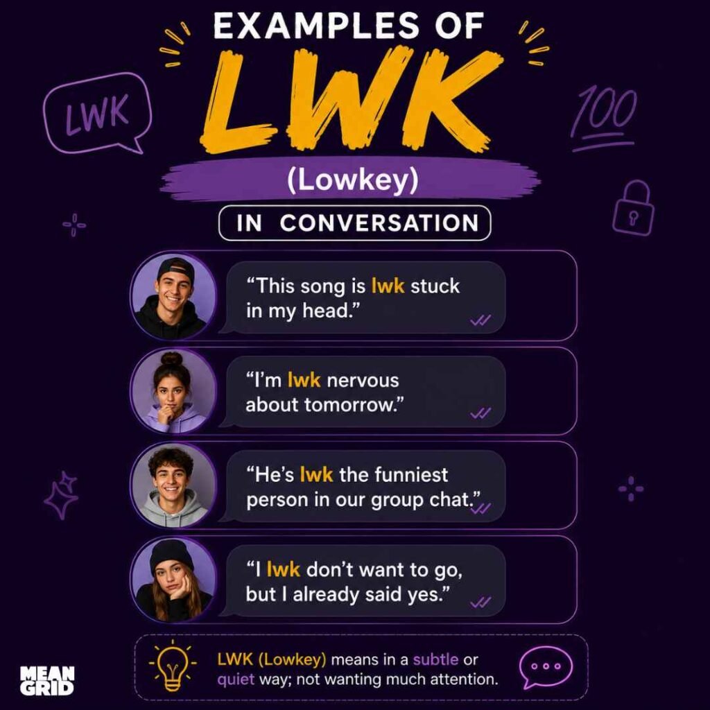 Examples of LWK in Conversation
