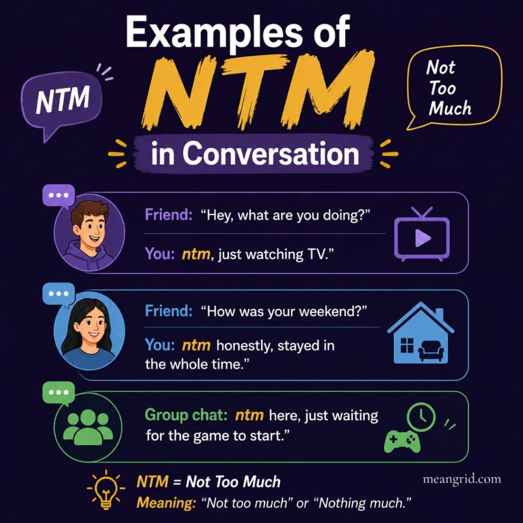 Examples of NTM in Conversation