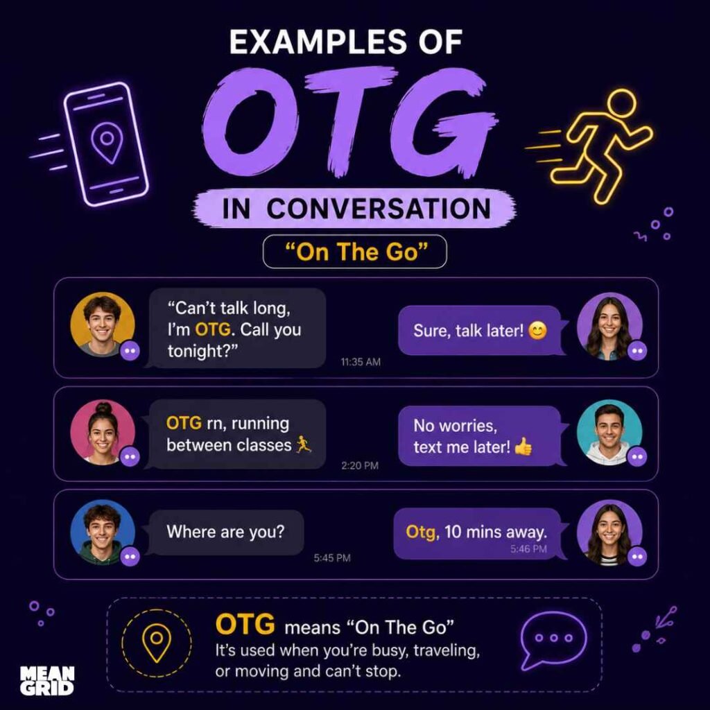 Examples of On the Go in Conversation