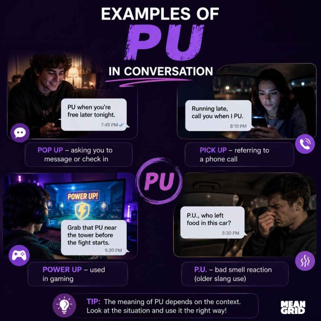 Examples of PU in Conversation