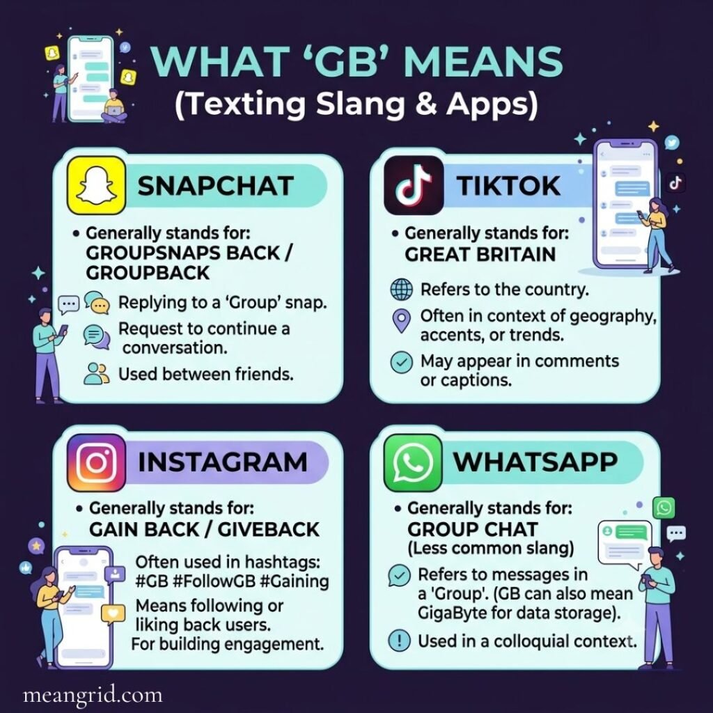 GB Meaning on Snapchat, TikTok, Instagram, WhatsApp