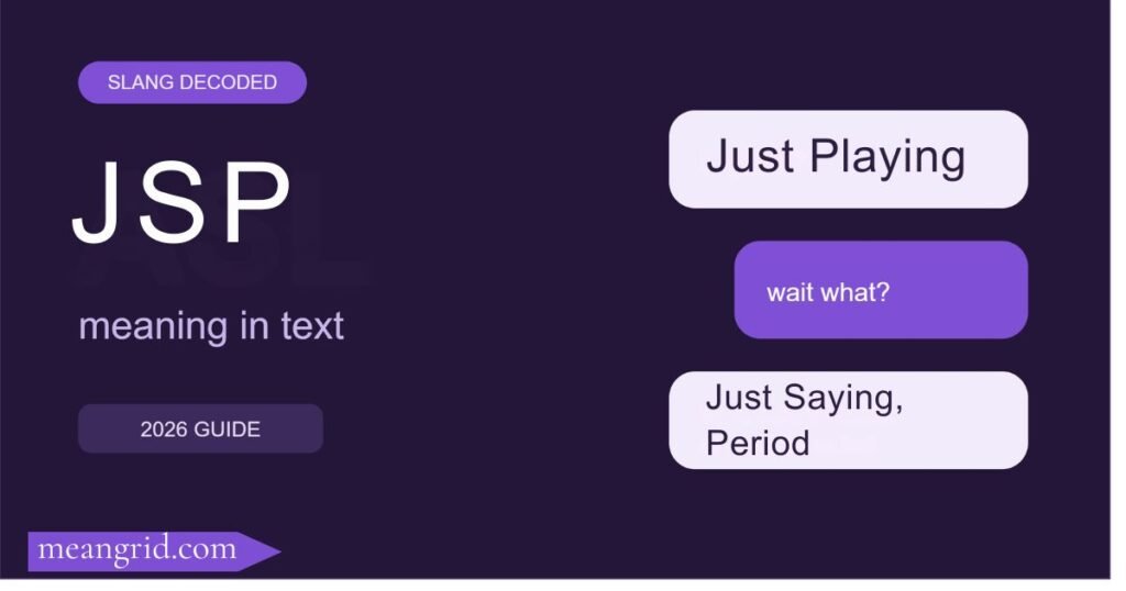 JSP Meaning in Text
