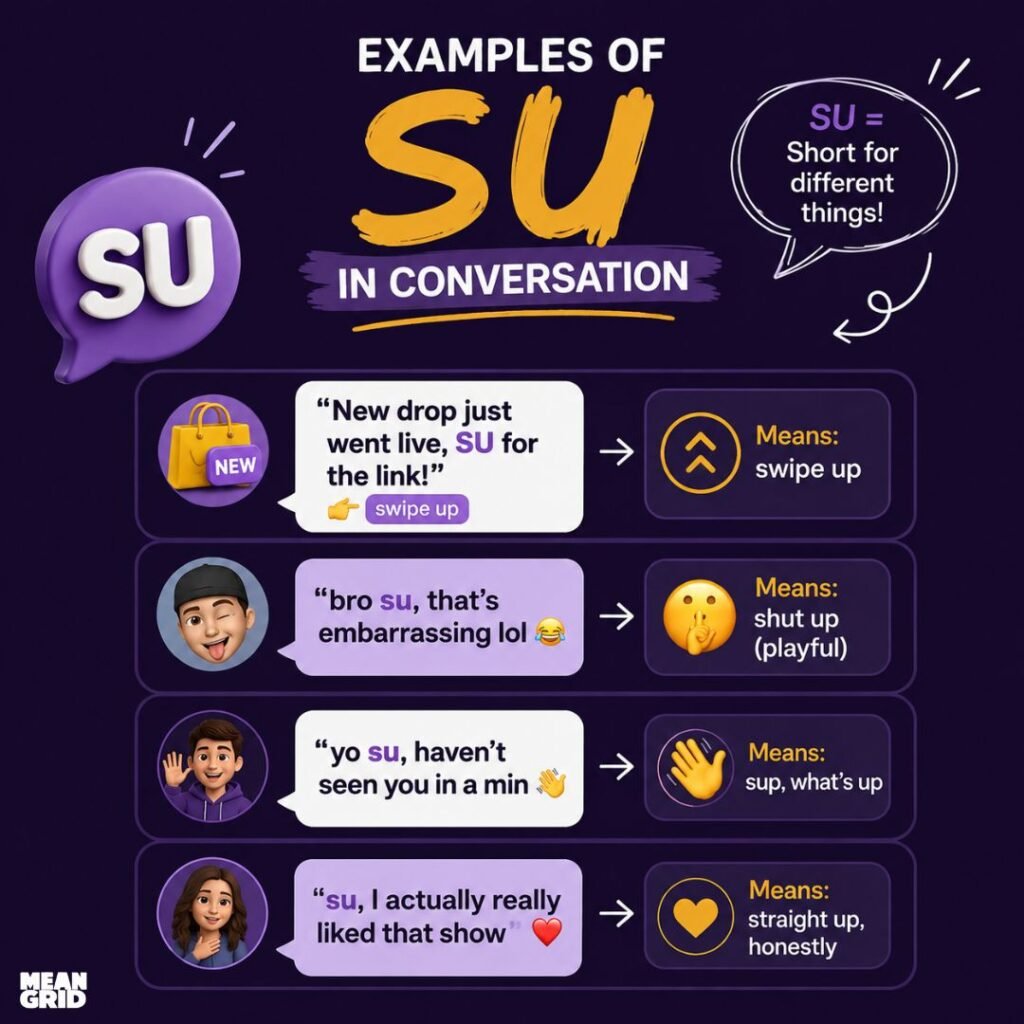 Examples of SU in Conversation