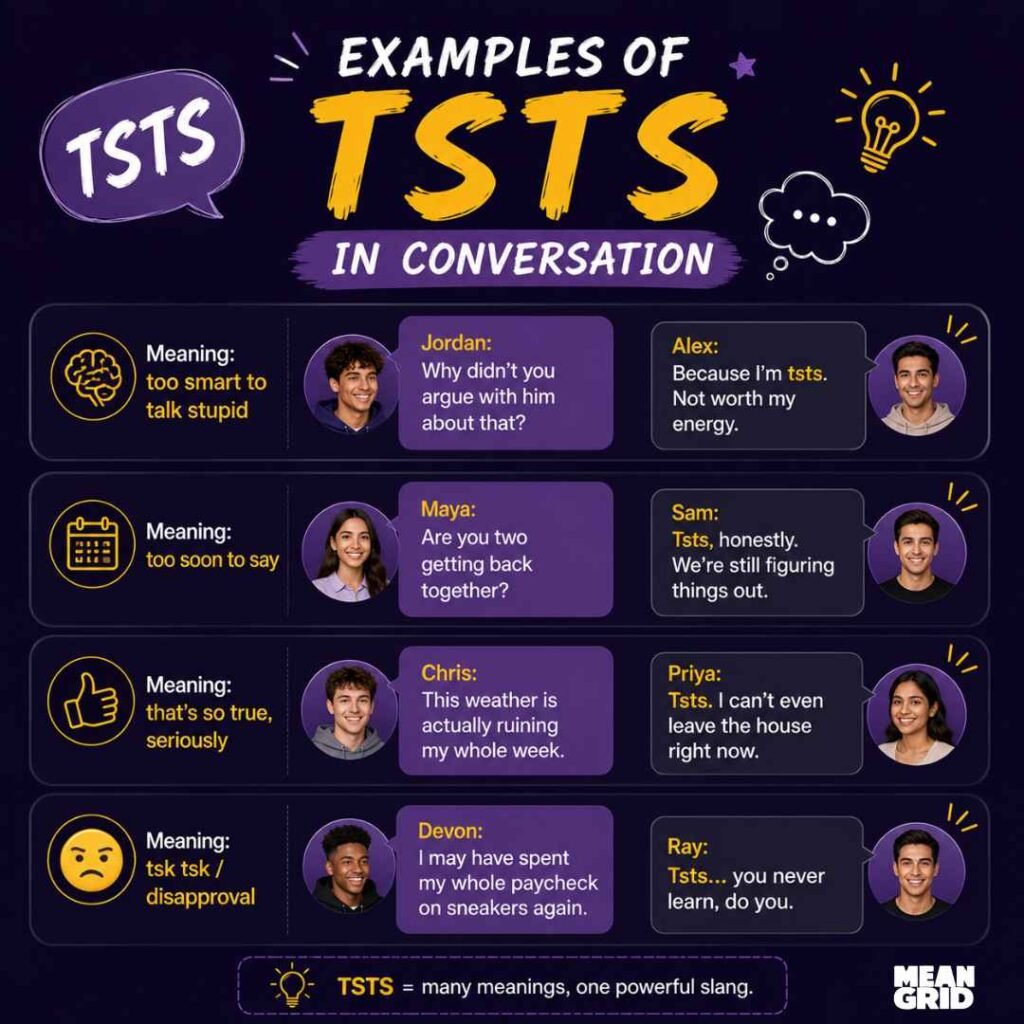 Examples of TSTS in Conversation