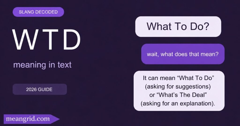 WTD Meaning in Text