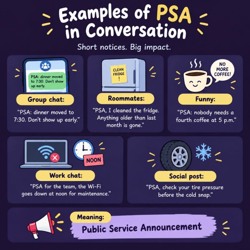 Examples of PSA in Conversation