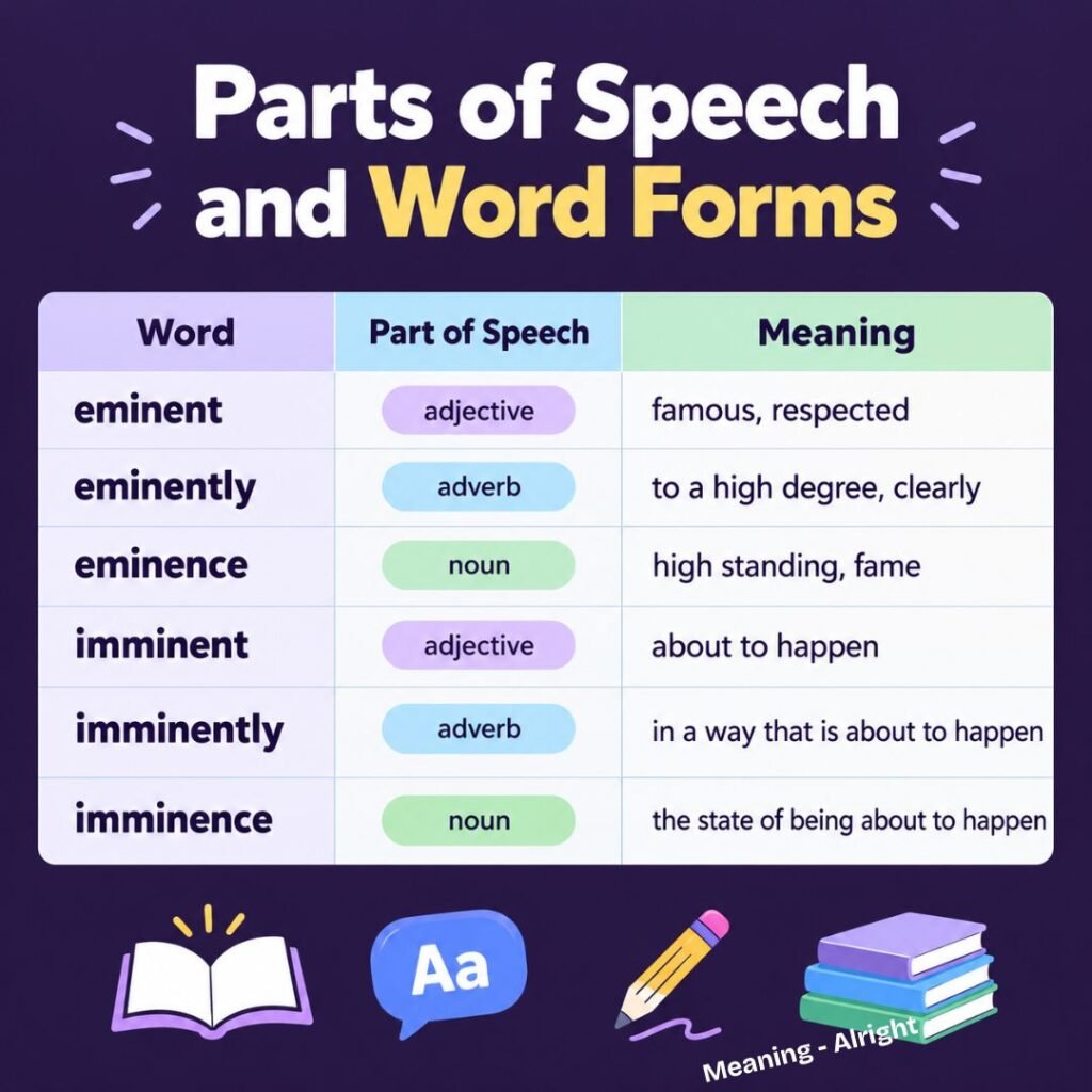 Parts of Speech and Word Forms